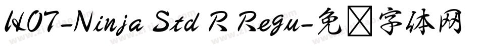 HOT-Ninja Std R Regu字体转换